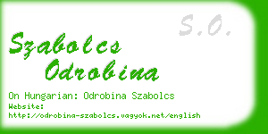 szabolcs odrobina business card